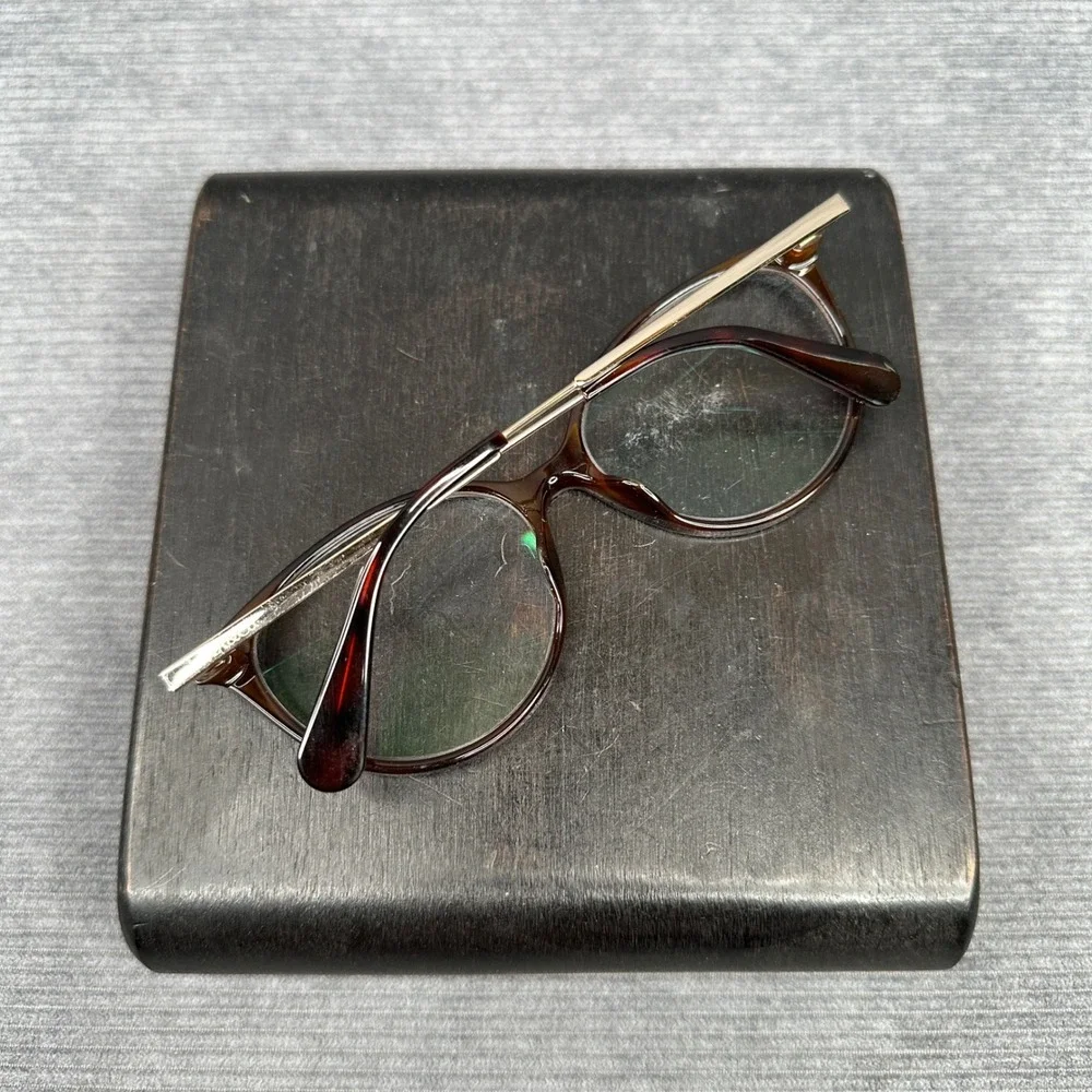 Max&Co. Tortoiseshell Cat Eye Y2K Eyeglasses Brown Gold Vintage 004148410030